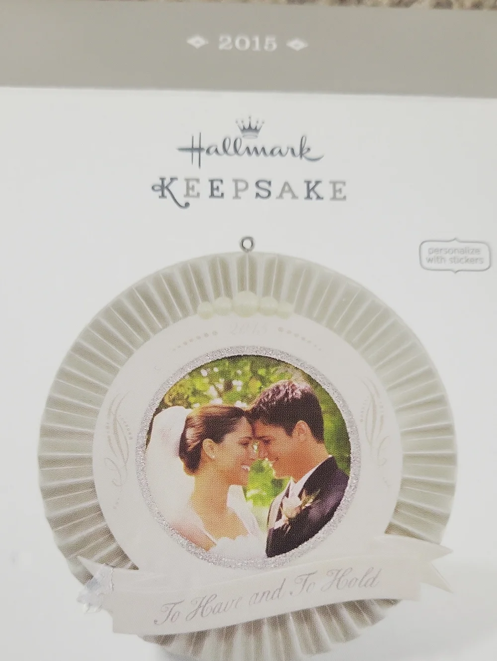 Hallmark Keepsake 'Our Wedding' 2015 Photo Ornament